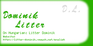 dominik litter business card